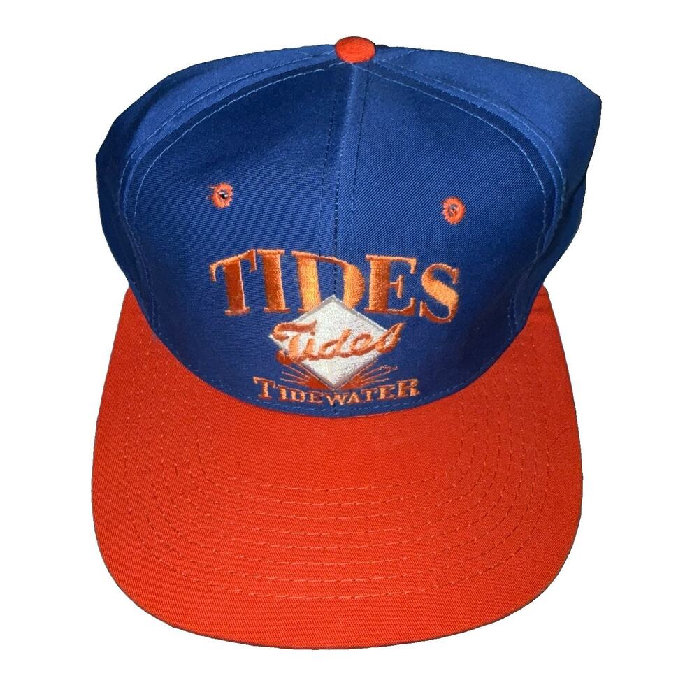 Vintage 90s Norfolk Tidewater Tides MiLB Baseball Snapback Hat Cap